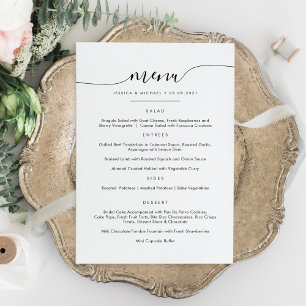 Classic And Minimalistic Menu Flat Card