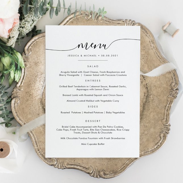 Classic And Minimalistic Menu Flat Card (Creator Uploaded)