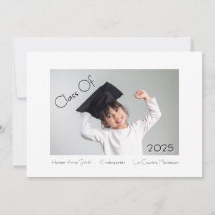Classic and Modern Kindergarten Graduation Announcement