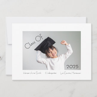 Classic and Modern Kindergarten Graduation  Announcement