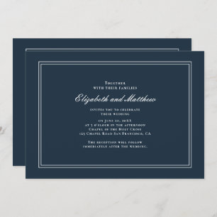 Classic and Simple Elegant Wedding Invitation