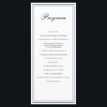 Classic and Simple Elegant Wedding Programme<br><div class="desc">Composed of simple straight lined frames with classic cursive script and serif typography.  These elements are simple,  timeless,  and classic.. 

This is designed by White Paper Birch Co. exclusive for Zazzle.

Available here:
http://www.zazzle.com/store/whitepaperbirch</div>