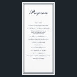 Classic and Simple Elegant Wedding Programme<br><div class="desc">Composed of simple straight lined frames with classic cursive script and serif typography.  These elements are simple,  timeless,  and classic.. 

This is designed by White Paper Birch Co. exclusive for Zazzle.

Available here:
http://www.zazzle.com/store/whitepaperbirch</div>