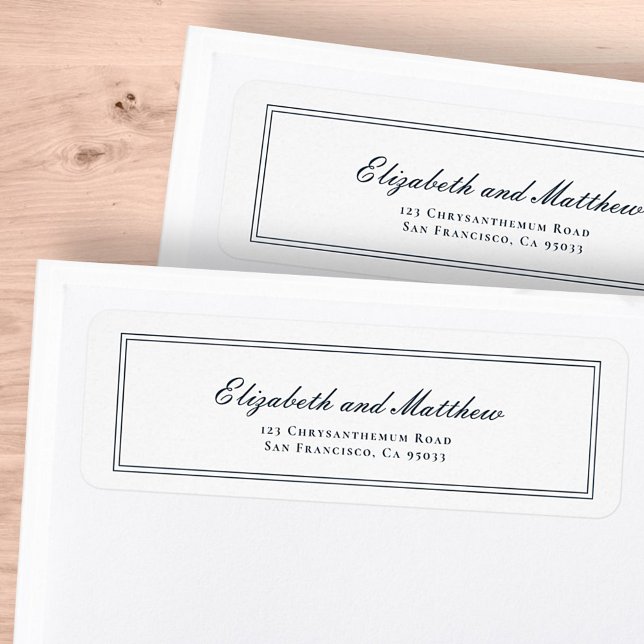 Classic and Simple Elegant Wedding Return Address (Creator Uploaded)