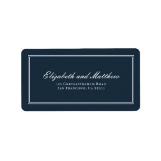 Classic and Simple Elegant Wedding Return Address Label