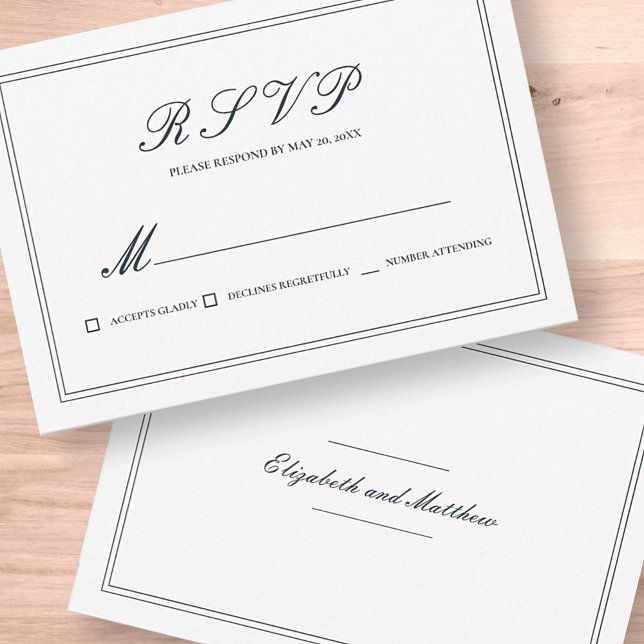 Classic and Simple Elegant Wedding RSVP (Creator Uploaded)