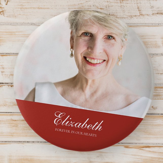 Classic and Simple Photo Memorial 6 Cm Round Badge (Creator Uploaded)