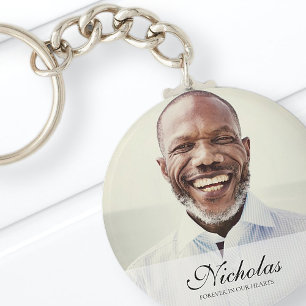 Classic and Simple Photo Memorial Key Ring