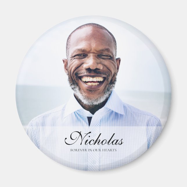 Classic and Simple Photo Memorial Magnet (Front)