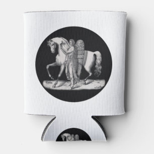 Classic angel next to the majestic horse can cooler