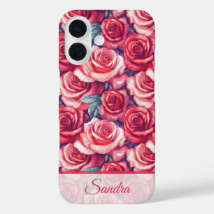 Classic Anniversary Gift Rose Floral Custom iPhone 16 Case