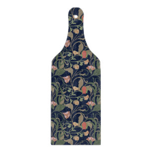 Classic Antique Blue Art Nouveau Floral Pattern Cutting Board