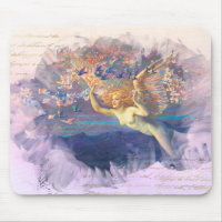 *~* Classic AP14 Angel Woman Fairy Gold Ephemera