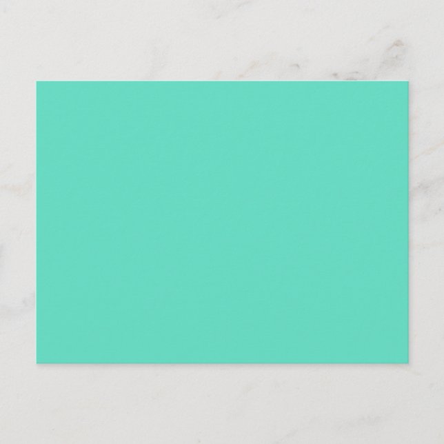 Classic Aqua Blue Solid Colour Postcard (Front)