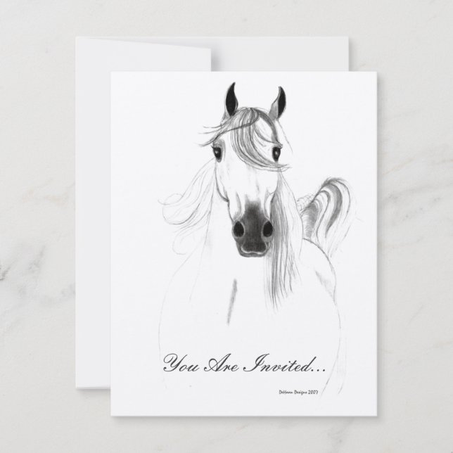 Classic Arabian Horse Invitation (Front)