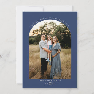 Classic Arch Hanukkah Photo Holiday Card