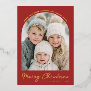 Classic Arch Merry Christmas Photo Card