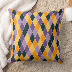 Classic Argyle Diamond Lattice Pattern Cushion