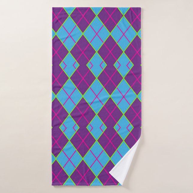 Classic Argyle Pattern Bath Towel (Bath Towel)
