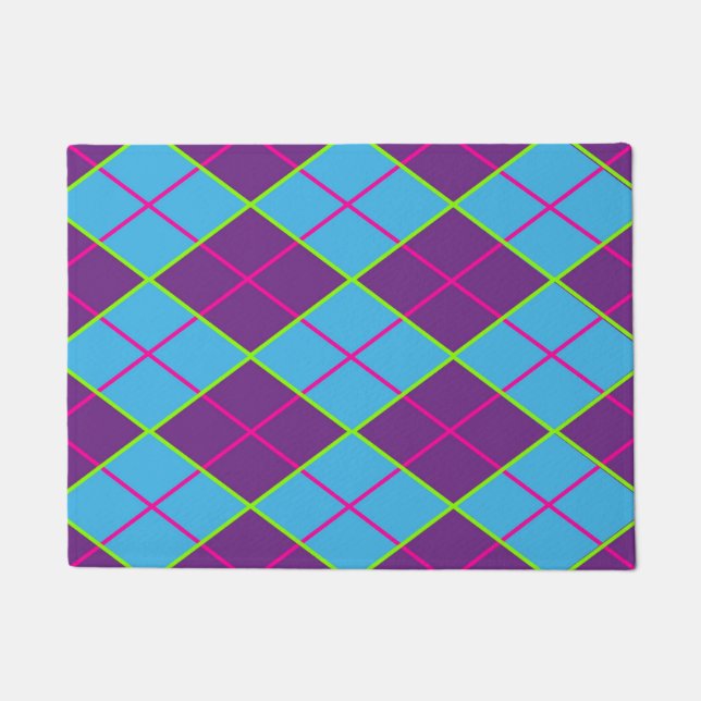 Classic Argyle Pattern Doormat (Front)