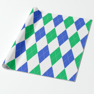 Classic Argyle Pattern - Golf Party  Wrapping Paper