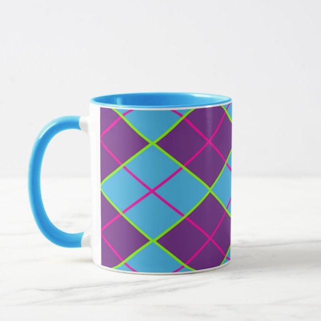 Classic Argyle Pattern Mug (Left)