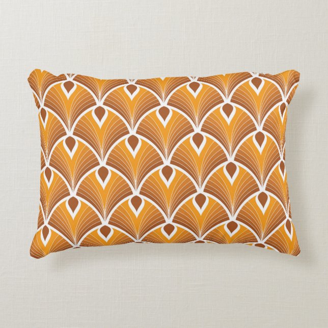 Classic Art Deco Geometric Pattern Decorative Cushion (Front)