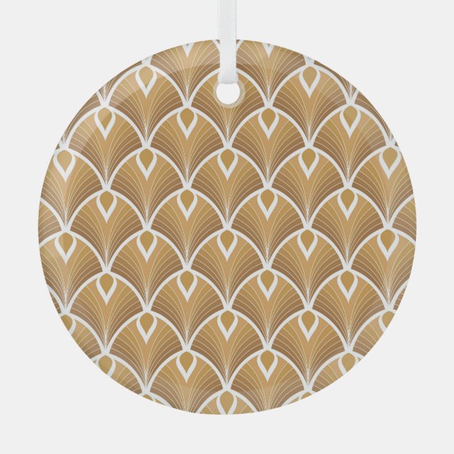 Classic art deco: geometric pattern. glass tree decoration (Front)