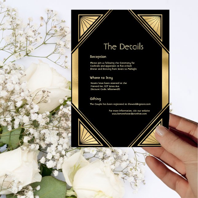 Classic Art Deco Gold Black Vintage Details Card (Creator Uploaded)