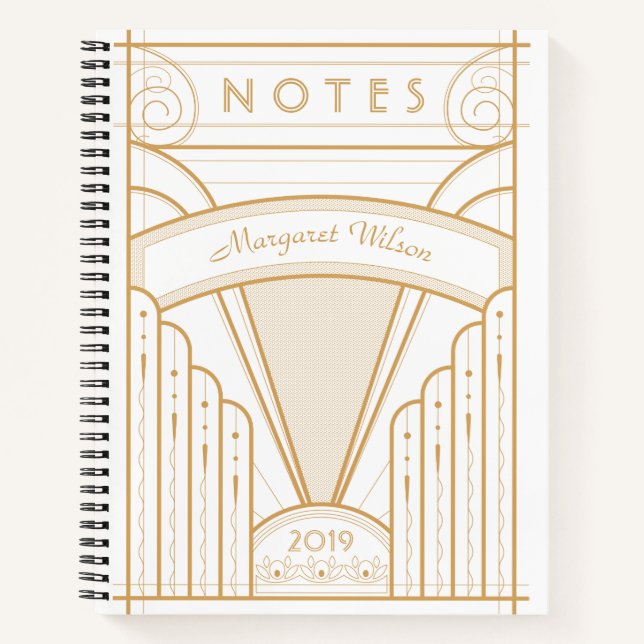 Classic Art Deco Pattern Notebook (Front)