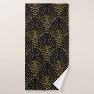 Classic Art Deco Seamless Pattern. Geometric Styli Bath Towel