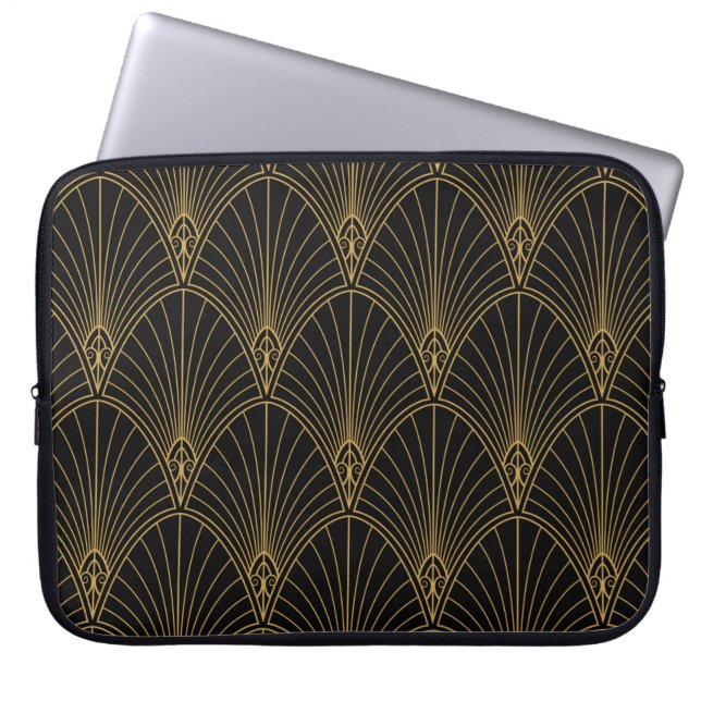 Classic Art Deco Seamless Pattern. Geometric Styli Laptop Sleeve (Front)