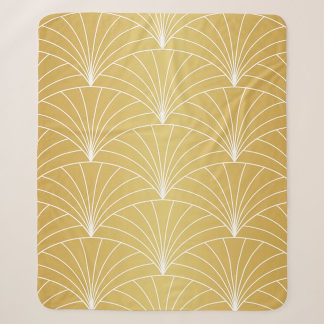 Classic Art Deco Seamless Pattern. Geometric Styli Sherpa Blanket (Front)