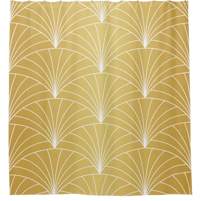 Classic Art Deco Seamless Pattern. Geometric Styli Shower Curtain (Front)