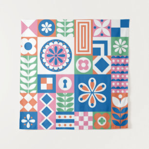 Classic Art Deco Seamless Pattern. Geometric Styli Tapestry