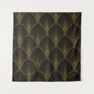 Classic Art Deco Seamless Pattern. Geometric Styli Tapestry