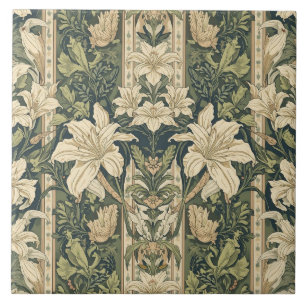 Classic Art Nouveau Floral vintage aesthetic Tile