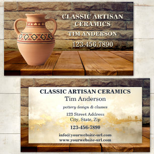 Classic Artisan Ceramic Pottery Business Card