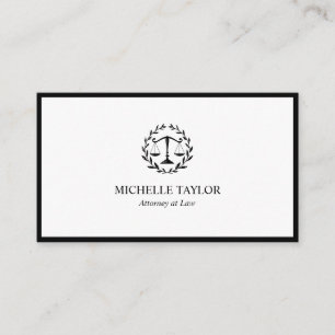 Classic Attorney at Law Justice Scale Law Office Business Card