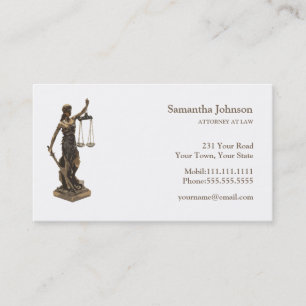 Classic ATTORNEY AT LAW Scales of Justice Business Card