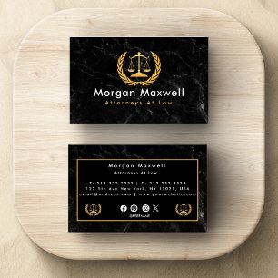 Classic Attorney Justice Scale Business Card
