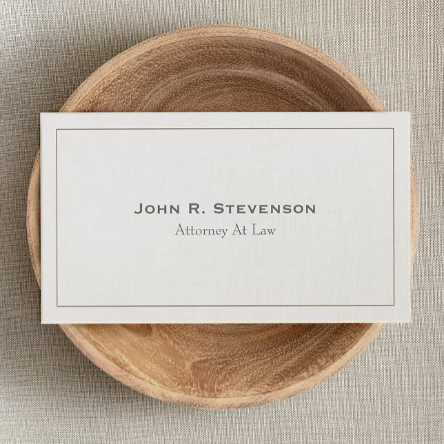 Classic Attorney Soft Linen Look 2 Business Card (Creator Uploaded)