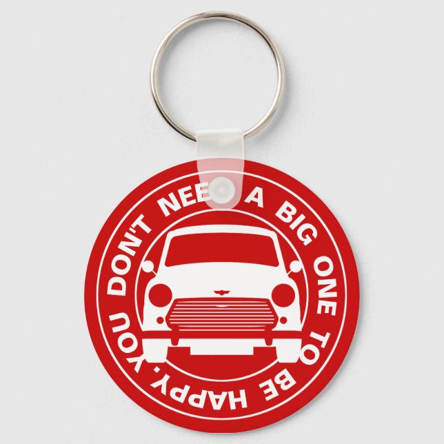 Classic Austin Mini car Key Ring (Front)