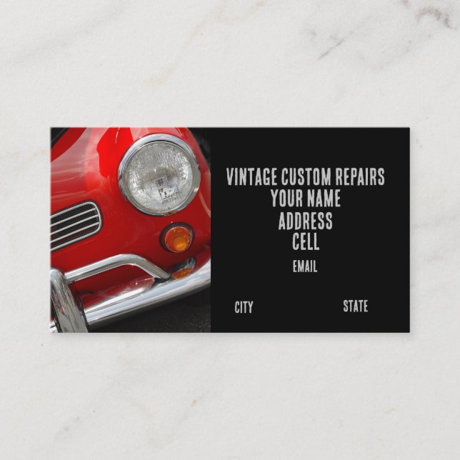 Classic Auto  Business Card (Front)