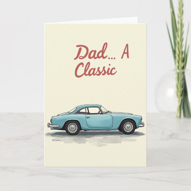Classic Auto Dad Day Card (Front)