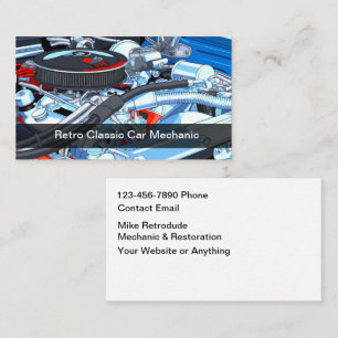 Classic Automotive Car Mechanic Business Cards