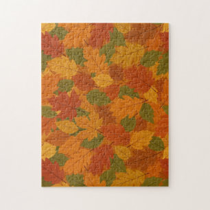 Classic Autumn/fall leaves patterned  Jigsaw Puzzle