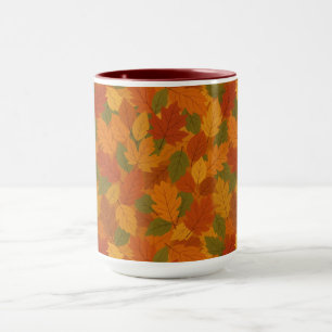 Classic Autumn/fall leaves patterned Mug