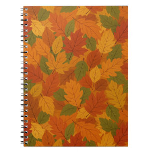 Classic Autumn/fall leaves patterned Notebook