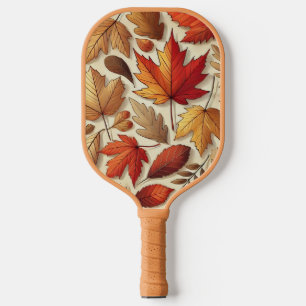 classic Autumn leaves Pickleball Paddle